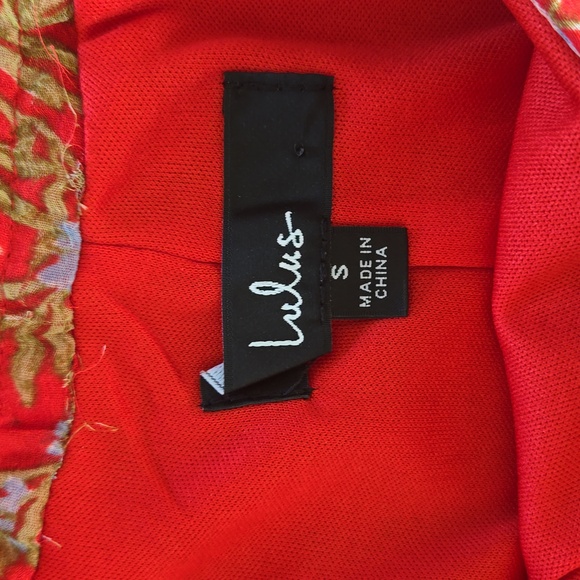 Lulus Red Floral Long Skirt - Picture 3 of 7